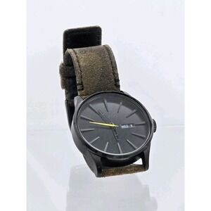 Nixon Watch The Sentry "Never Be Late"  Black Analog Japan Movement NEEDS BATT